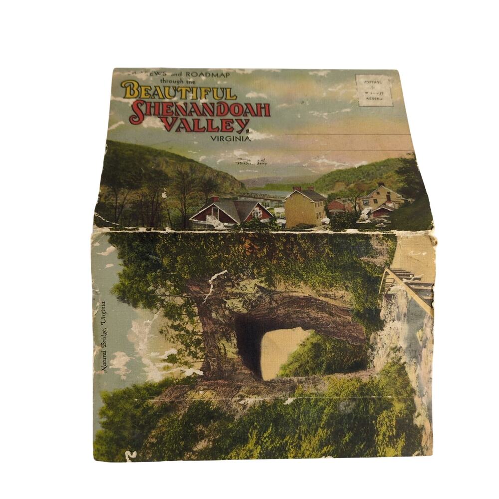 Views & Roadmap Beautiful Shenandoah Valley Virginia‎ 1920s Fold-Out Postcards